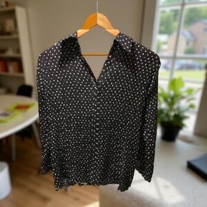 Polkadot EK Designs Black and White Polka Dot top Small